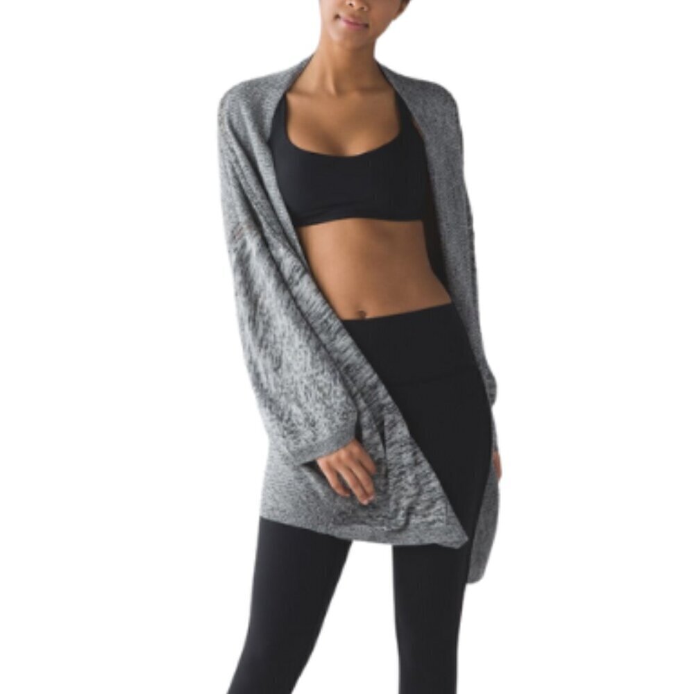 Lululemon Womens 10 Breeze Easy Wrap Heathered Light Grey
